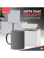 SOL Grey Mugs Set Of 12 – 330ml Coffee And Tea Cups – Durable Ceramic Drinkware For Hot Beverages, Latte, Cappuccino, Office, Home, Café, Microwave And Dishwasher Friendly