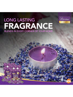 SOL 60pk Tea Light Candles Wild Lavenders – 3.5 Hour Burn Time, Scented Tea Lights Candles, Long-Lasting And Ideal Home Decor, Relaxation, Romantic Dinners, Weddings, Cosy Evenings & Special Occasion