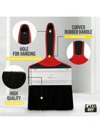 SOL 2pk 4" Paint Brush – Large Paint Brushes For Interior & Exterior Painting – Ideal For Fences, Decking, Sheds & Outdoor Use