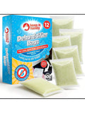 SOL 24pk Dehumidifier Bags - Interior Disposable Wardrobe Damp Absorber for Home, Cars, Drawers & Enclosed Spaces, Moisture Absorbing, Odour Removal, Compact, Portable, Fits in Small Area, Easy to Use