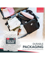 SOL 300pk Silica Gel Sachets For Clothes Container, Moisture Absorber Desiccant Sachets For Food Storage Contacts, Electronics & Bag, Compact, Lightweight & Durable Humidity Absorber Drying Agent Pack