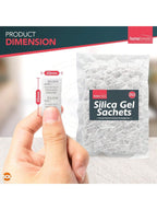 SOL 300pk Silica Gel Sachets For Clothes Container, Moisture Absorber Desiccant Sachets For Food Storage Contacts, Electronics & Bag, Compact, Lightweight & Durable Humidity Absorber Drying Agent Pack