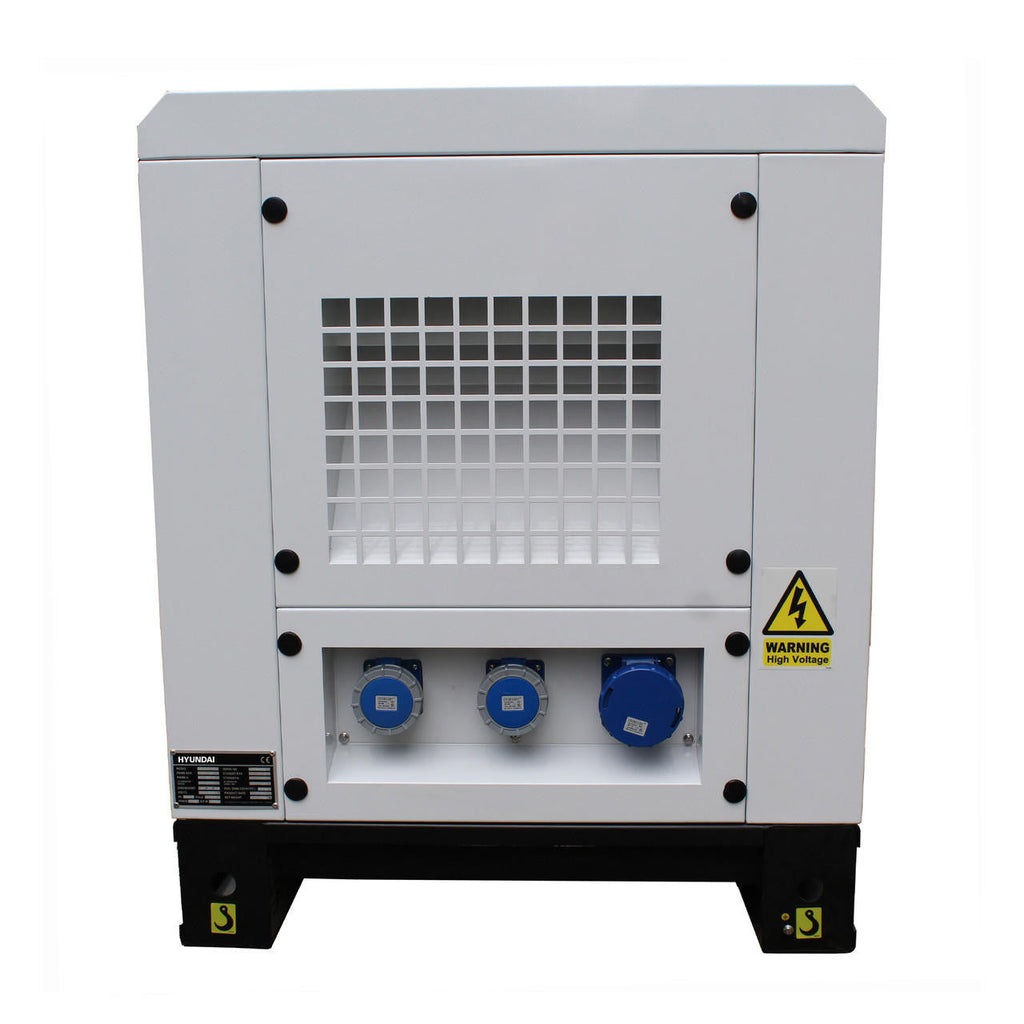 Hyundai 18kW / 22.5kVA* Single Phase, 230v Diesel Generator, 1500rpm Water-cooled Slow Running Genset ,Silenced Canopy | DHY18KSEm
