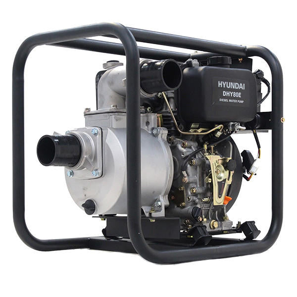 Hyundai 80mm 3" 296cc Diesel Clean Water Pump, 25m Head, 6m Lift, 1000L/min Flow Rate | DHY80E