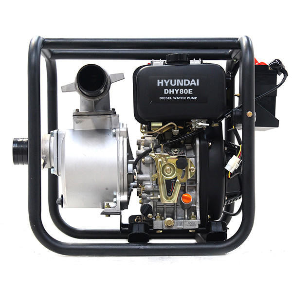 Hyundai 80mm 3" 296cc Diesel Clean Water Pump, 25m Head, 6m Lift, 1000L/min Flow Rate | DHY80E