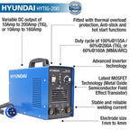 Hyundai 200A TIG MMA / ARC Inverter Welder Single Phase 230V | HYTIG200