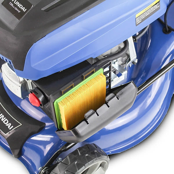 Hyundai 17" / 43cm 139cc Self-Propelled Petrol Lawnmower, 25-75mm Cuts, Rear Discharge | HYM430SP