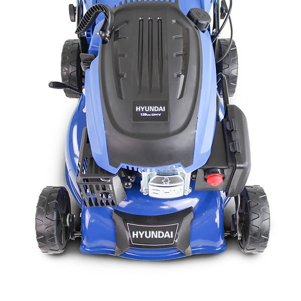 Hyundai 17" / 43cm 139cc Self-Propelled Petrol Lawnmower, 25-75mm Cuts, Rear Discharge | HYM430SP