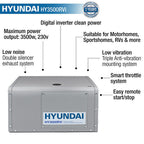 Hyundai Petrol 3.5kW Underslung Vehicle Mounted RVi Generator, Pure Sine Wave Output, Includes Fittings & Panel | HY3500RVi