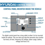 Hyundai Petrol 7.5kw Underslung Vehicle Mounted RVi Generator, Pure Sine Wave Output, Includes Fittings & Panel | HY8000RVi