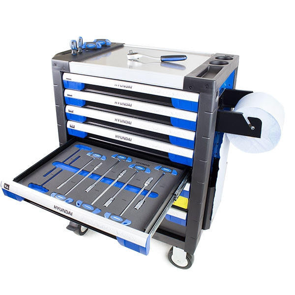Hyundai 305 Piece Tool Set, 7 Drawer Caster Mounted Roller Tool Chest Cabinet | HYTC9003