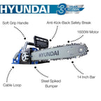 Hyundai 14" 35cm Electric Chainsaw 1600W 230V | HYC1600E