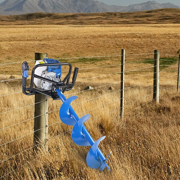 Hyundai 52cc Petrol Earth Auger, Post Hole Borer and Ground Drill - 100, 150 & 200mm| HYEA5200X