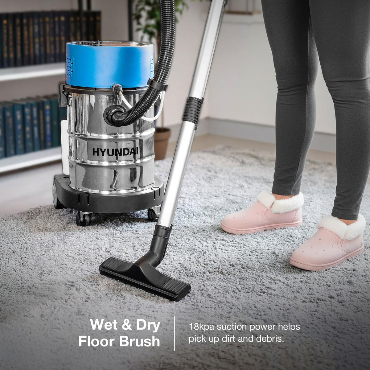 Hyundai 1200W 25L 2-in-1 Upholstery / Carpet Cleaner and Wet & Dry Vacuum | HYCW1200E