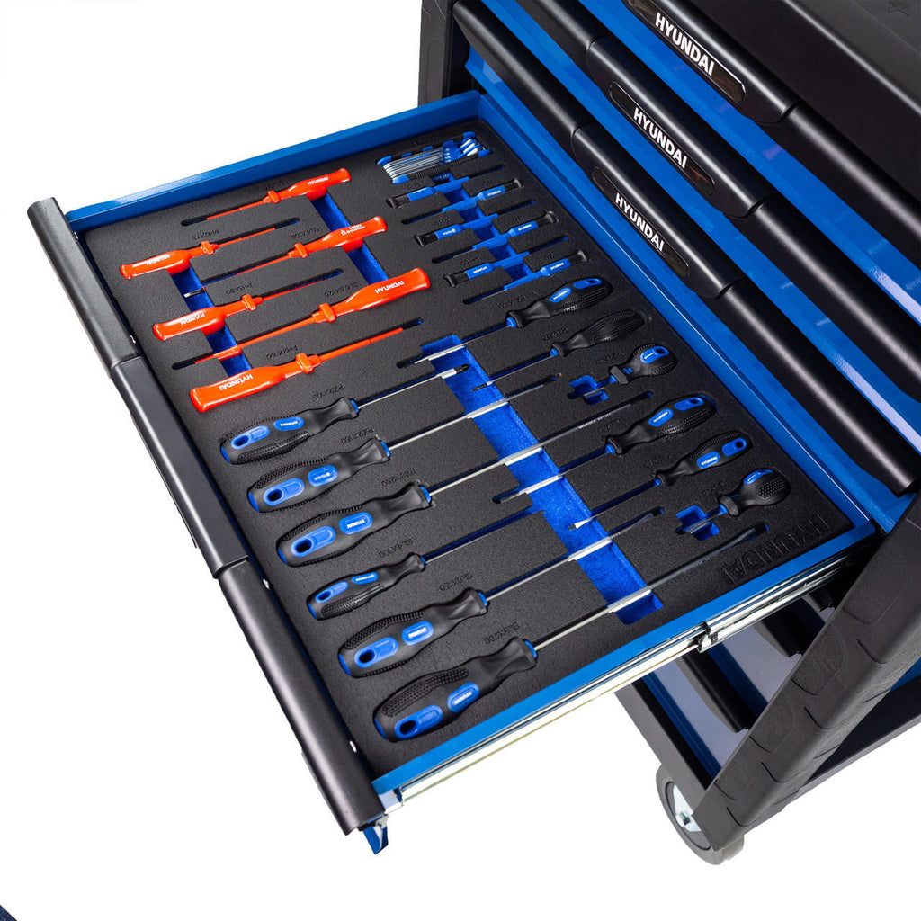 Hyundai Tool Chest 175 Piece 7 Drawer Castor Mounted Roller Cabinet | HYTC9006