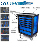 Hyundai Tool Chest 175 Piece 7 Drawer Castor Mounted Roller Cabinet | HYTC9006