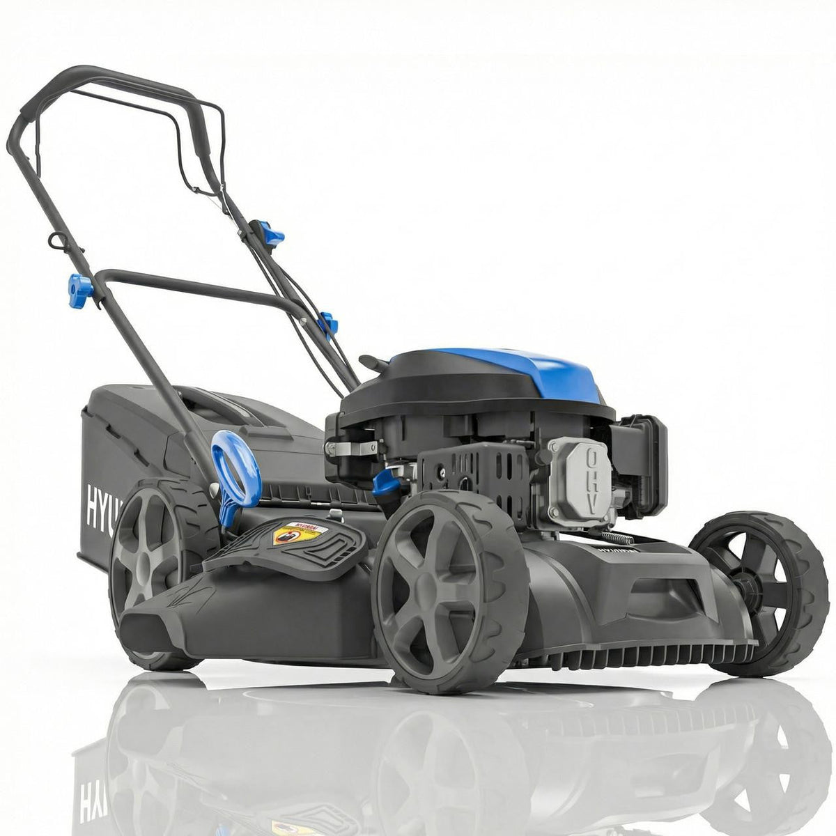 Hyundai 18" / 46cm Self-Propelled Petrol Lawnmower, 139cc, 4-in-1, Mulching | HYM18150SPX