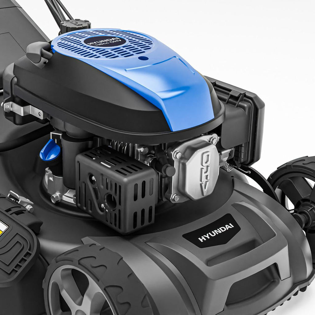 Hyundai 18" / 46cm Self-Propelled Petrol Lawnmower, Electric Start, 139cc | HYM18150SPEX