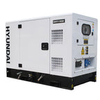 Hyundai 8.8kW / 11kVA Three Phase, 400v / 230v Diesel Generator, 1500rpm Water-cooled Slow Running Genset, Silenced Canopy | DHY11KSE
