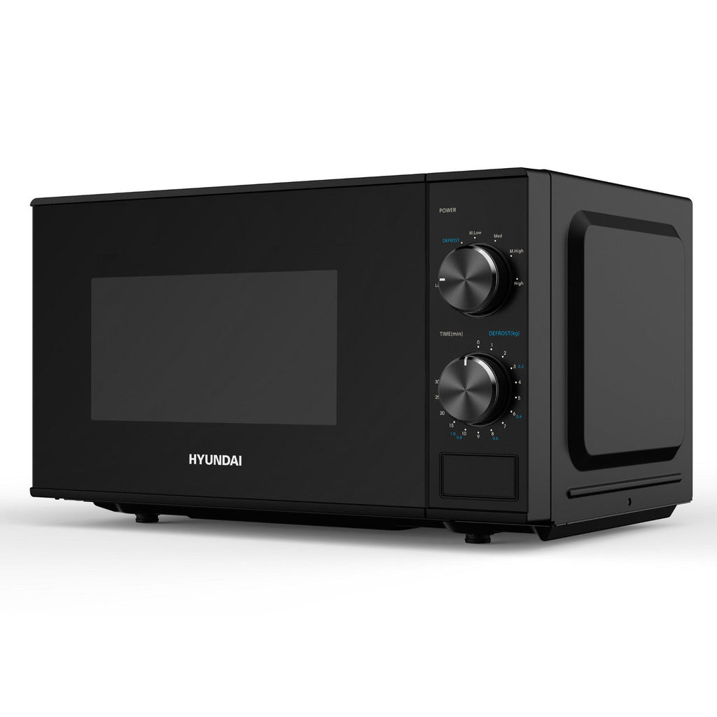 HYUNDAI 800W 20L Solo Microwave, Dial Control, Stainless Steel Interior | HYMW80020MB