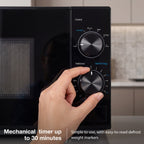 HYUNDAI 800W 20L Solo Microwave, Dial Control, Stainless Steel Interior | HYMW80020MB