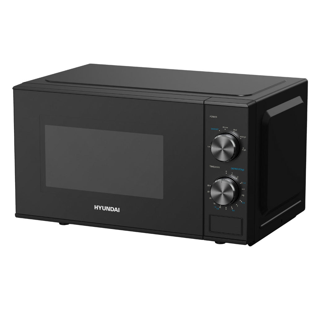 HYUNDAI 800W 20L Solo Microwave, Dial Control, Stainless Steel Interior | HYMW80020MB