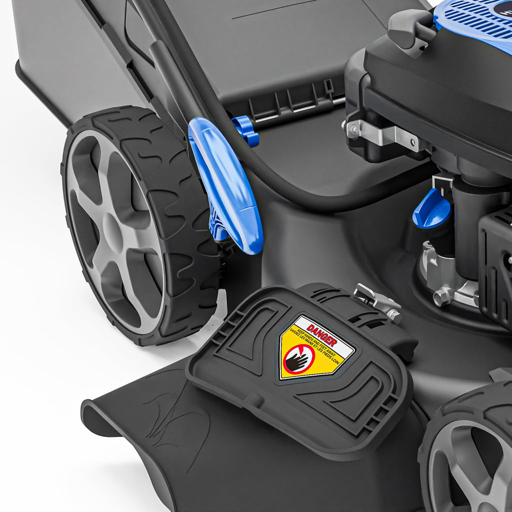 Hyundai 22” / 56cm Self-Propelled Petrol Lawnmower, Electric Start, 3-in-1 | HYM22200SPEX