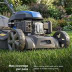 Hyundai 22” / 56cm Self-Propelled Petrol Lawnmower, Electric Start, 3-in-1 | HYM22200SPEX