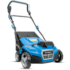 Hyundai 38cm / 15" 2-in-1 Cordless Scarifier & Rake, 40V (2x20V) Brushless, 45L Collection Bag | HY40CSC38