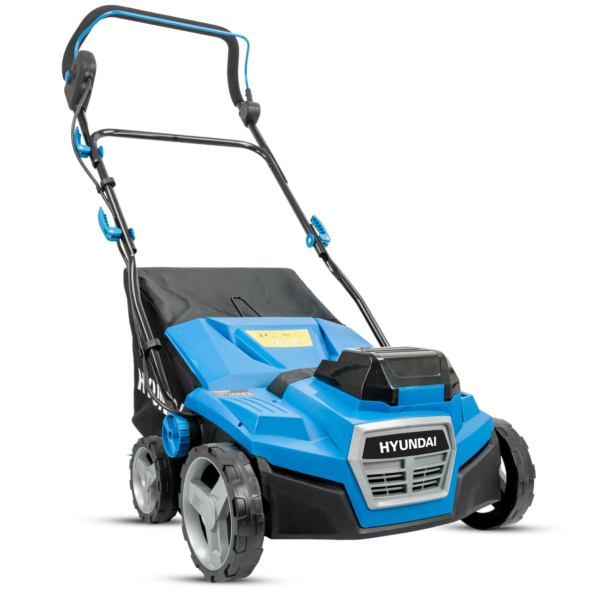 Hyundai 38cm / 15" 2-in-1 Cordless Scarifier & Rake, 40V (2x20V) Brushless, 45L Collection Bag | HY40CSC38