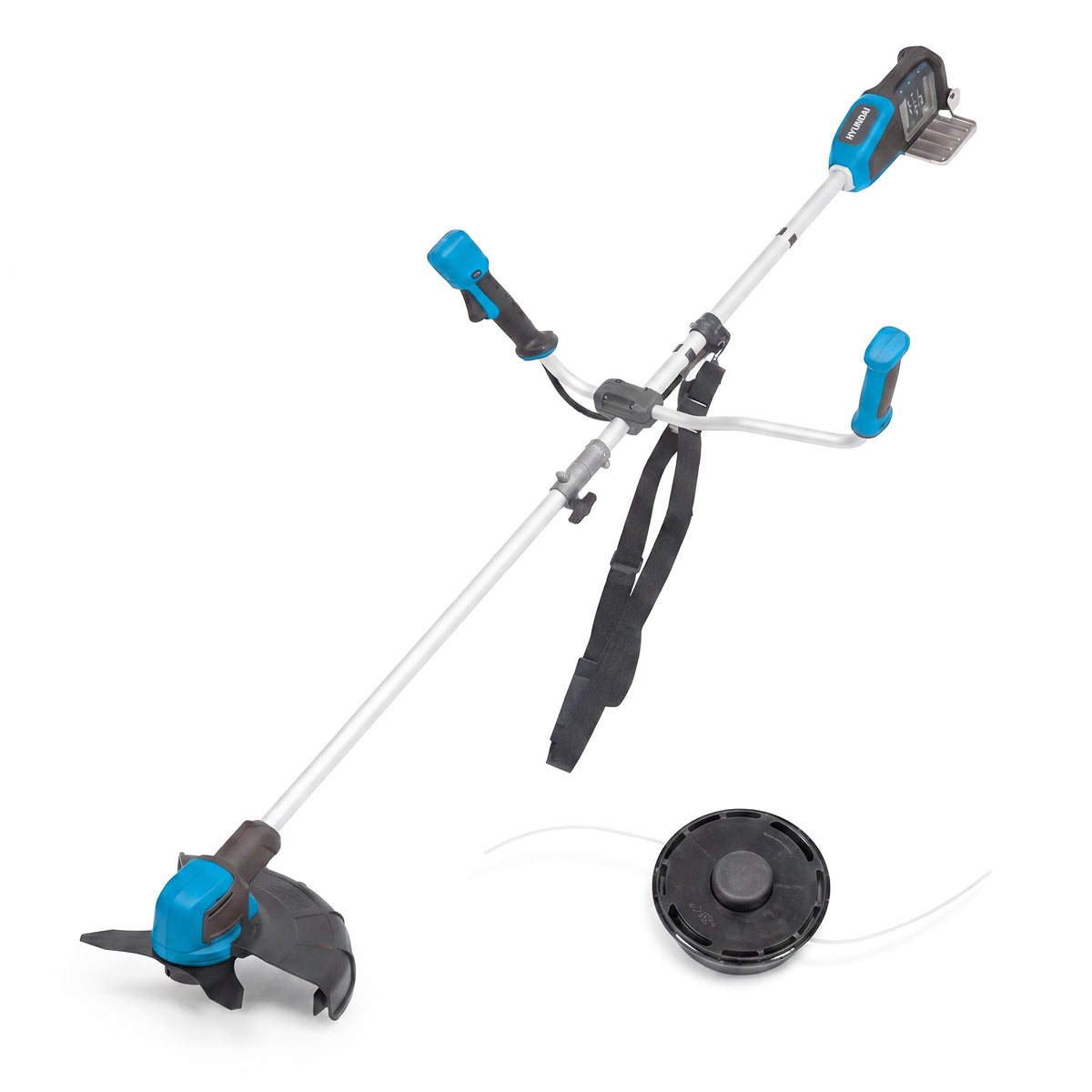 Hyundai 2x20V Brushless 2-in-1 Brush Cutter & String Trimmer, Straight Split Shaft, 3-Speed, 3 Year Warranty | HY40CGB26