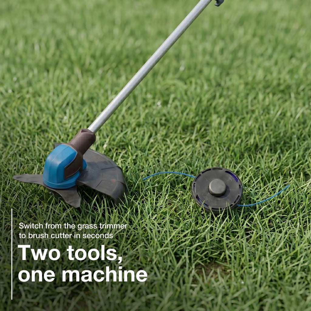 Hyundai 2x20V Brushless 2-in-1 Brush Cutter & String Trimmer, Straight Split Shaft, 3-Speed, 3 Year Warranty | HY40CGB26