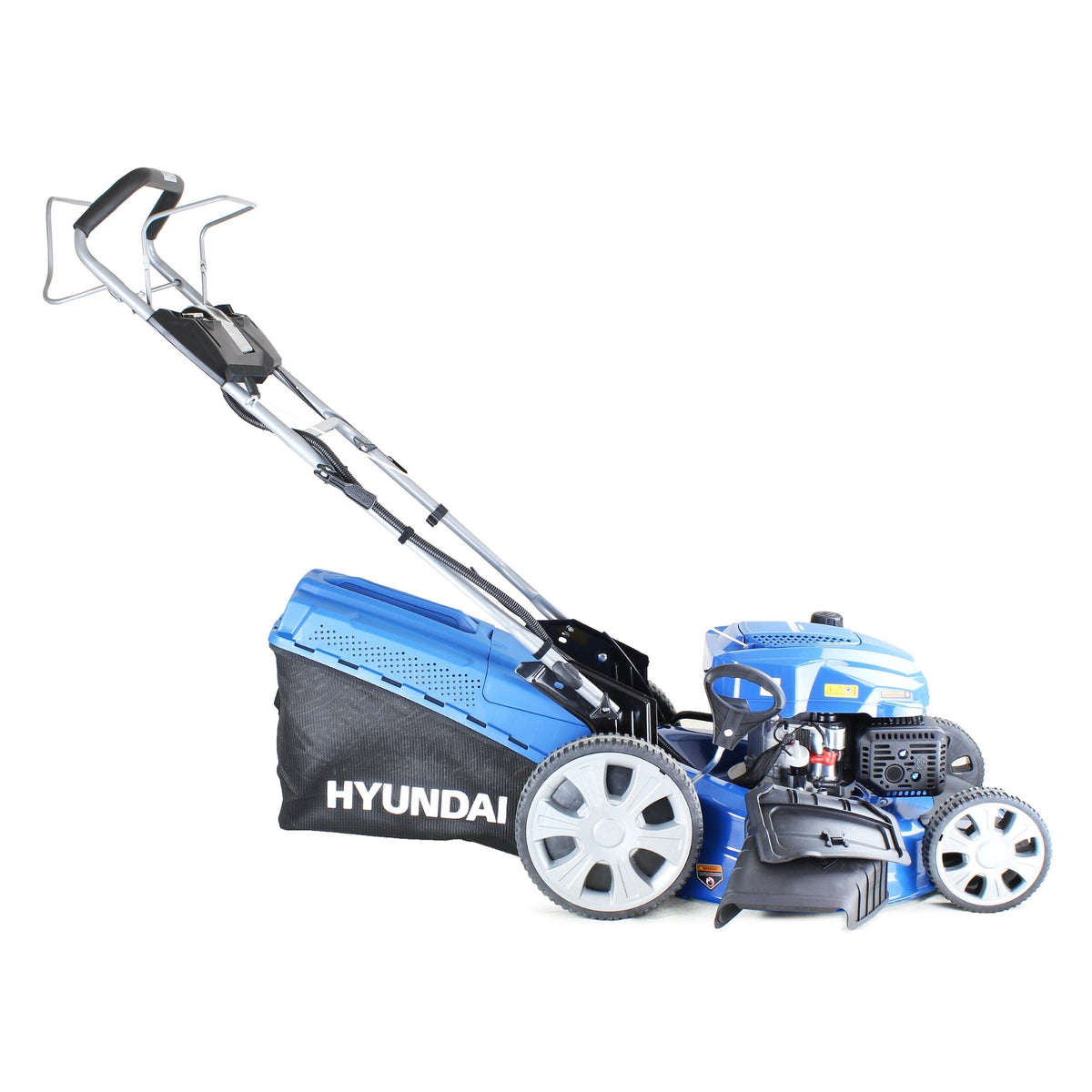 Hyundai 21'' / 53cm 224cc 4-in-1 Electric-Start Self-Propelled Petrol Lawnmower, Mulch, Rear & Side Discharge, Hose Connector | HYM530SPEX