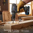 Hyundai 20V 50Nm Cordless Hammer Drill, 2-Speed, 13 mm Chuck LED Light | HD20S-50