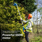 Hyundai 550W 440mm 2-in-1 Corded Electric Pole Hedge Trimmer and Pruner Convertible | HYP2HT550E