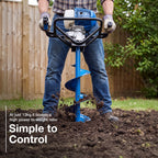 Hyundai 52cc Petrol Earth Auger, Post Hole Borer and Ground Drill - 100, 150 & 200mm| HYEA5200X