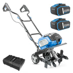 Hyundai 36cm / 14" 40V (20Vx2) Brushless Cordless Tiller, 4 Blades, 205mm Depth | HY40CT36