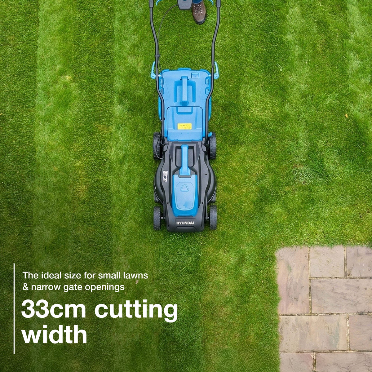 Hyundai 20V 33cm Brushless Lawnmower Kit with Extra 4Ah Battery