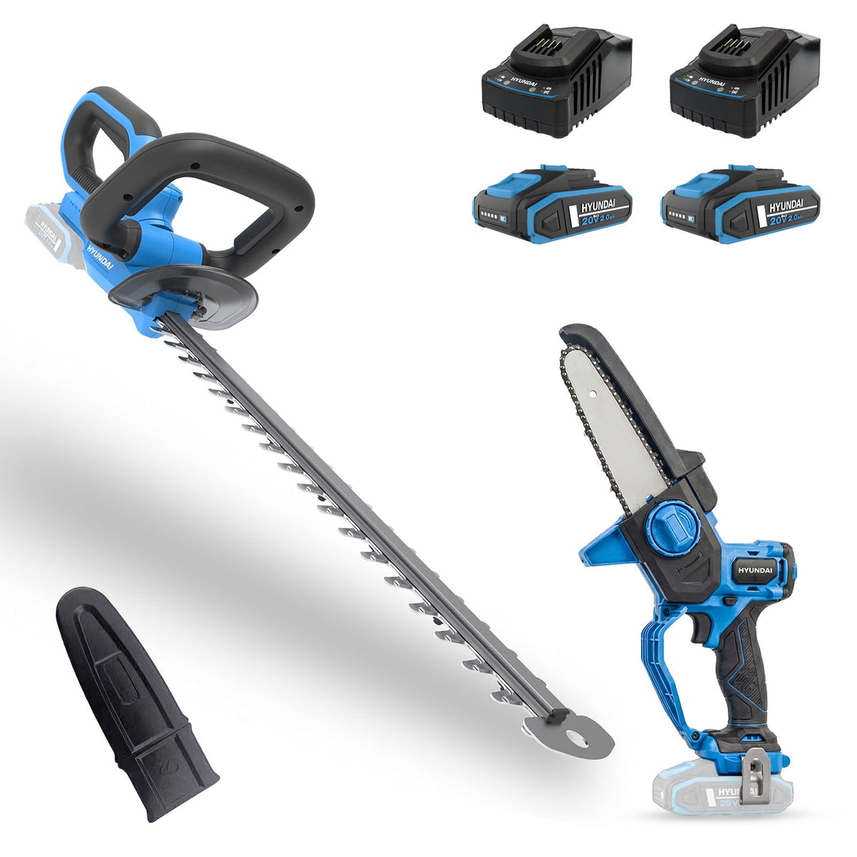 Hyundai 20V 25cm Chainsaw and 51cm Hedge Trimmer Kit