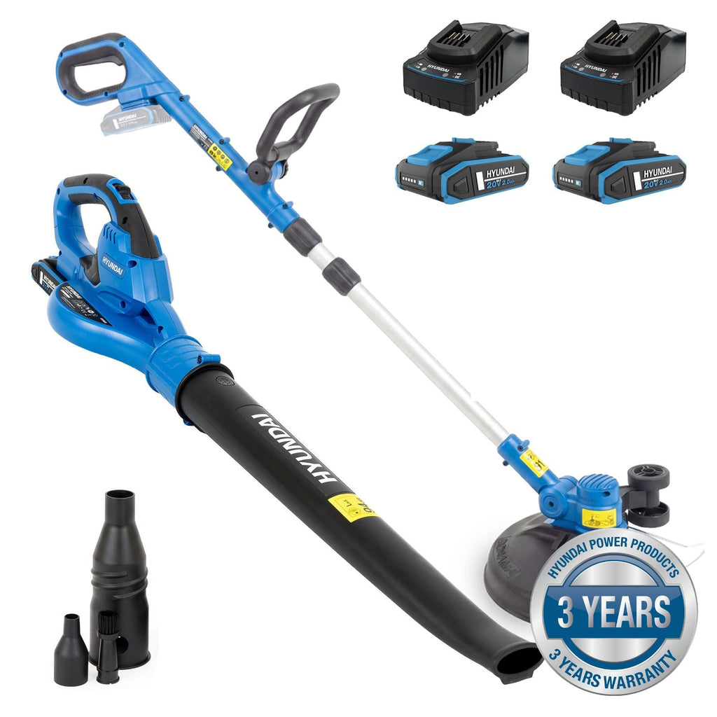 Hyundai 20V Leaf Blower and 30cm Grass Trimmer Kit