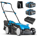 Hyundai 38cm / 15" 40V (2x20V) 3-in-1 Brushless Cordless Lawnmower,  36L Bag | HY40CLM38