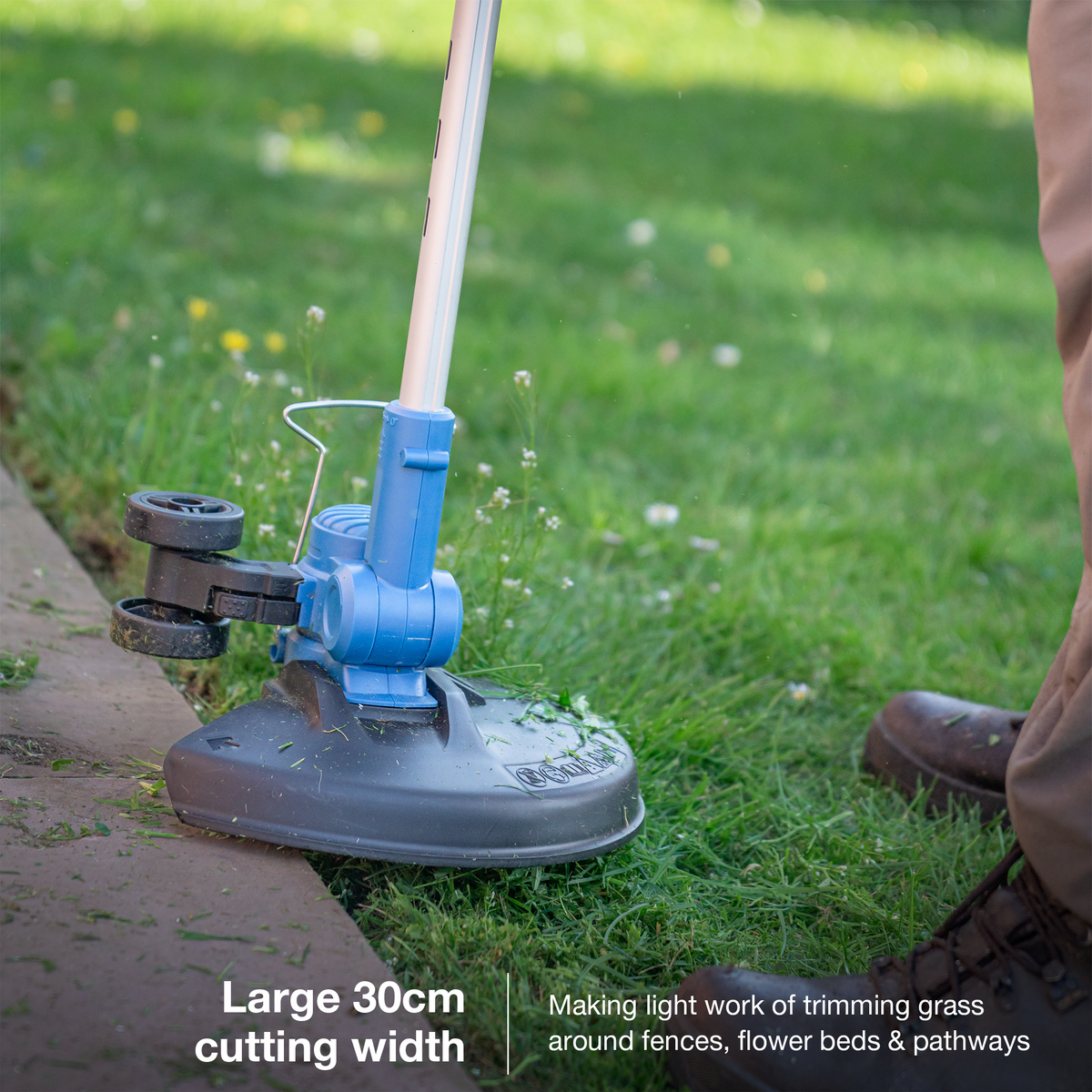 Hyundai 36cm Cordless Tiller and 30cm Grass Trimmer Kit