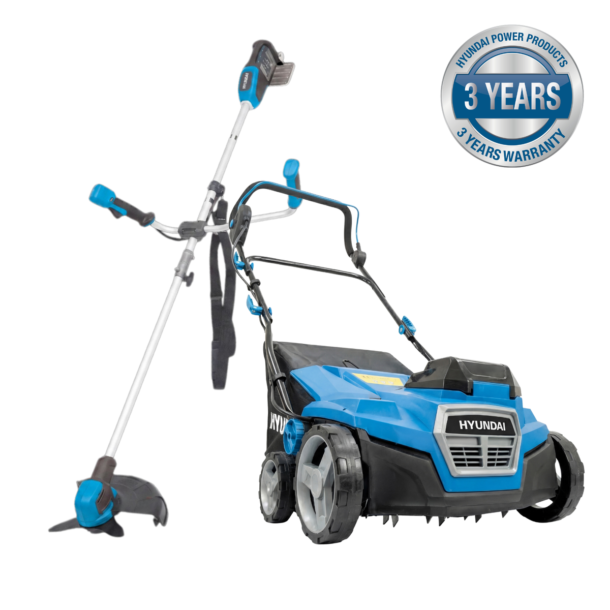 Hyundai 2x20V 38cm Lawnmower and Brush Cutter Kit