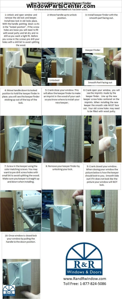 179 Sash Lock - Curved Handle Casement and Awning Window