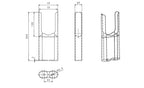 iBathUK Regency Traditional Floor Standing 3 Column Radiator Feet, High Strength Steel Gloss White 277mm