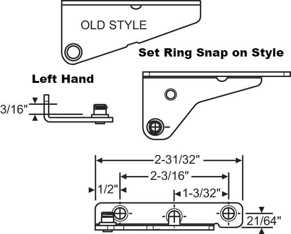 187 Sash Bracket with Set Ring
