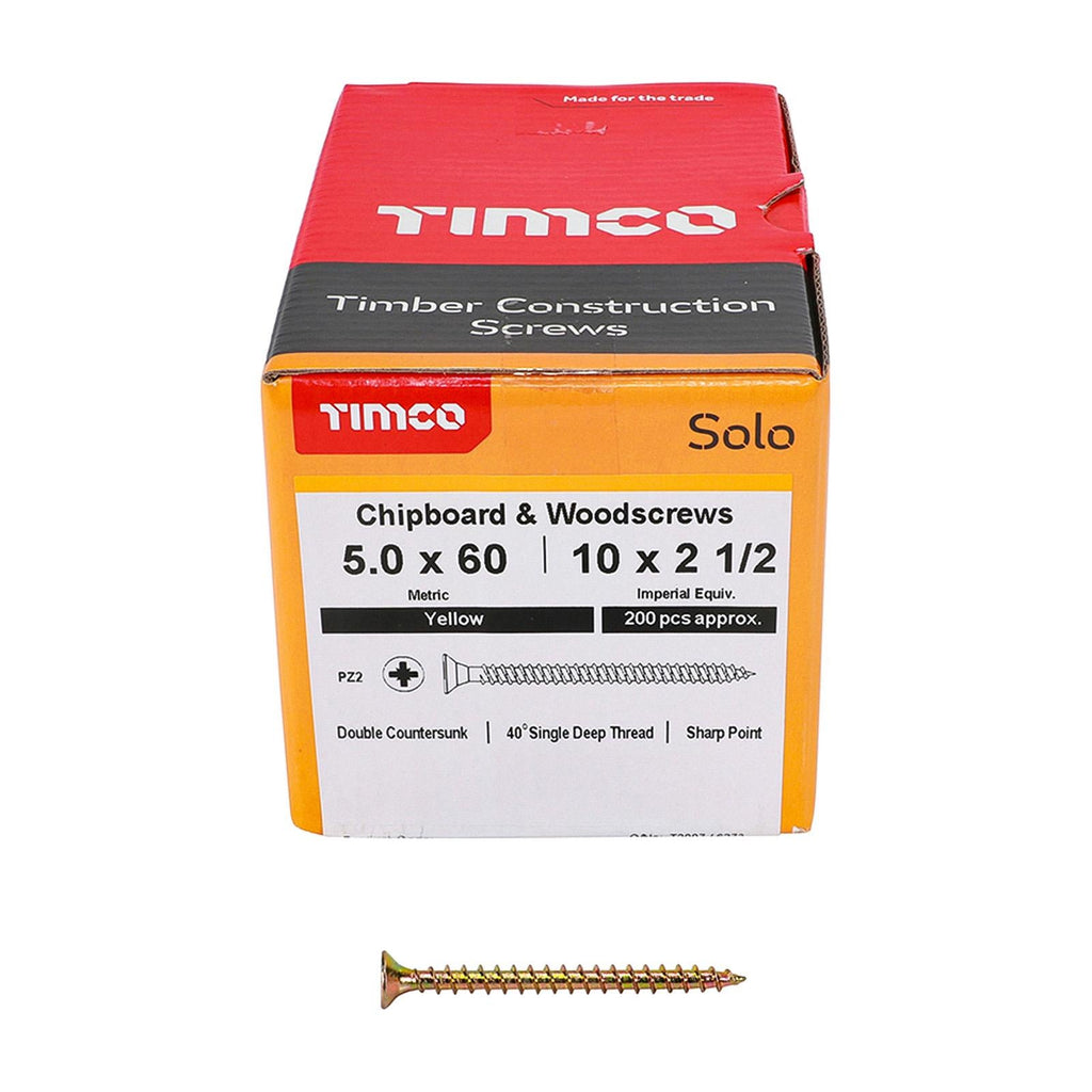 Solo Countersunk Multipurpose Wood Screws