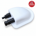 Double Solar Cable Entry Gland White MC4 T4 Connector Waterproof Caravan Boat RV