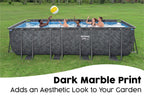 18ft x 52in Grey Rectangular APX 365 Steel Above Ground Pool Set