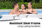 18ft x 9ft x 48in Dark Grey Rectangle Steel Pro MAX Above Ground Pool Set